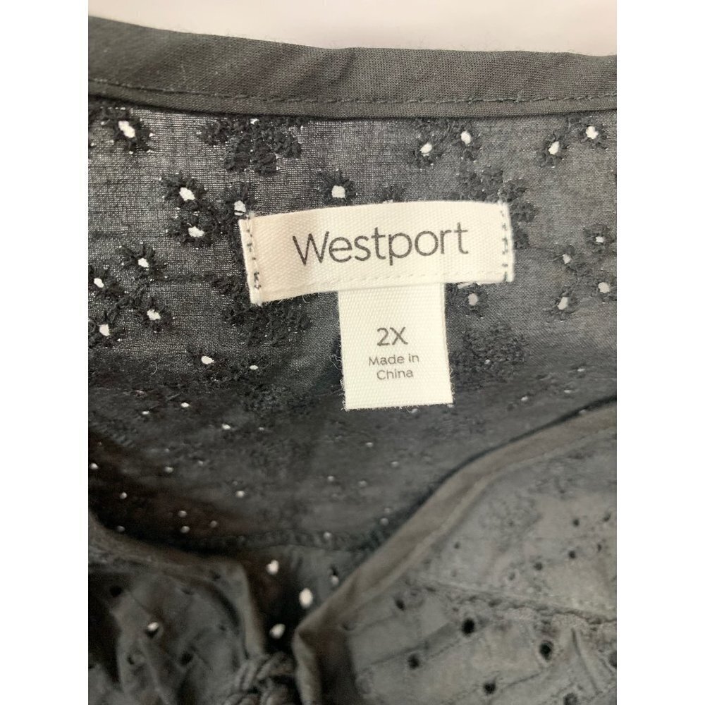 Westport Women's Lightweight Black Shawl Top - Picture 3 of 6
